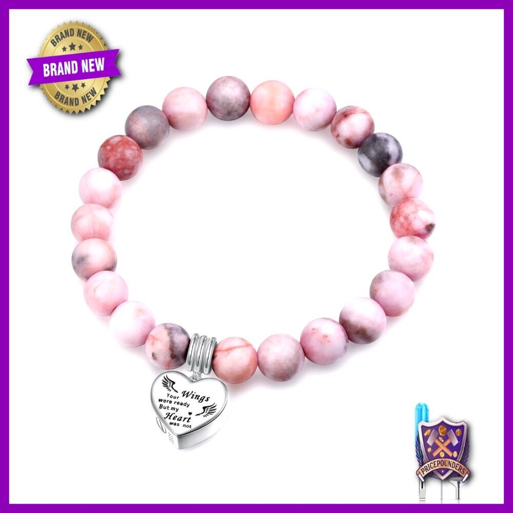 925 Sterling Silver Heart Cremation Urn Bracelet for Ashes Memorial Keepsake
